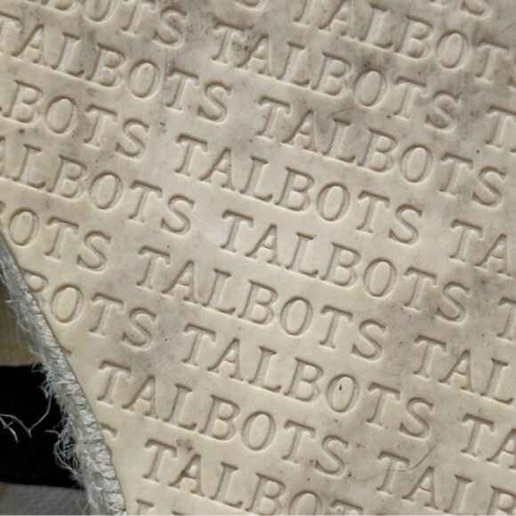 Talbots Black Women's Leather Wedge Espadrille Slide Sandals, size 8 - Picture 6 of 14